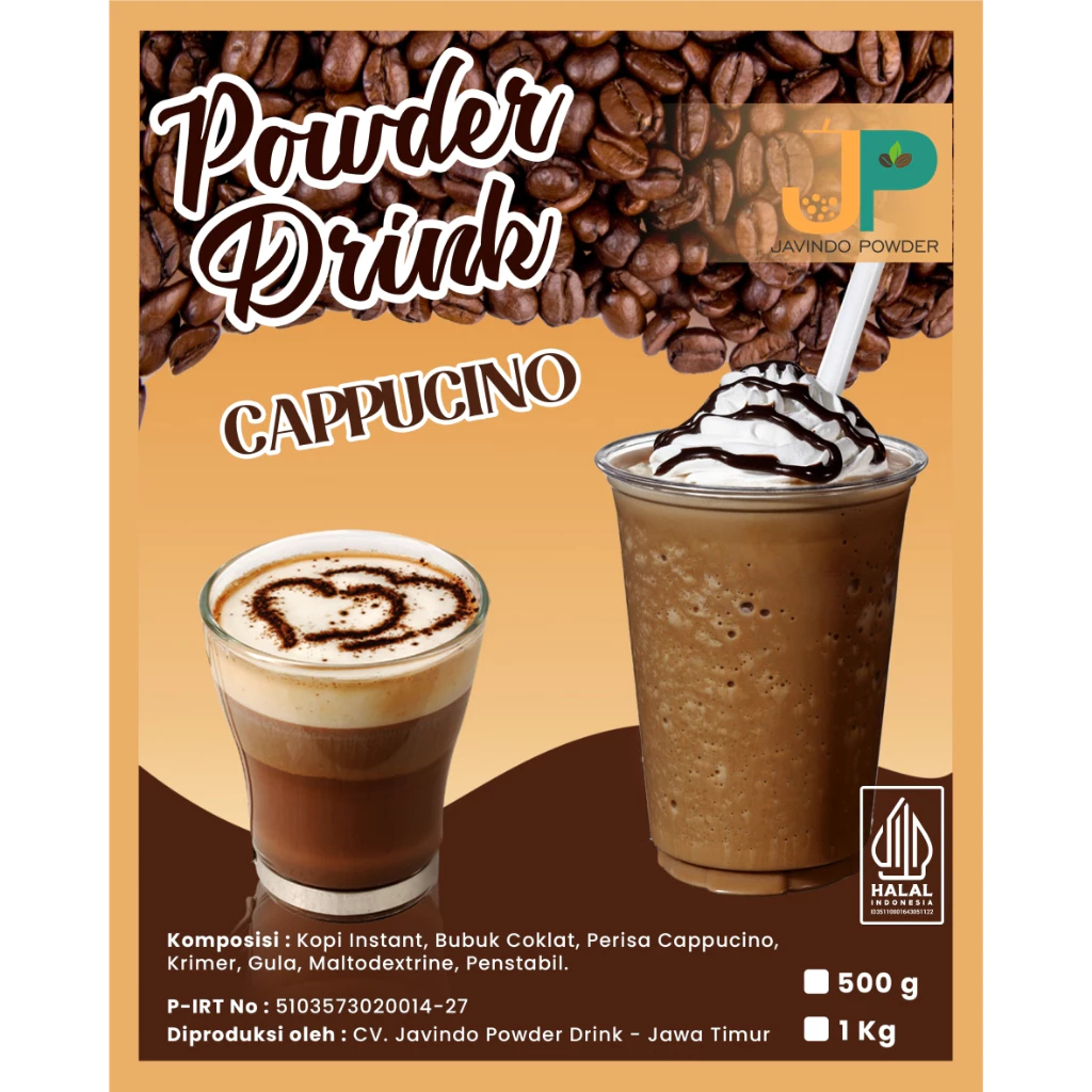 

JAVINDO Bubuk Minuman Rasa Cappucino / Capucino 1Kg / 1 Kg Reguler - Javindo Powder
