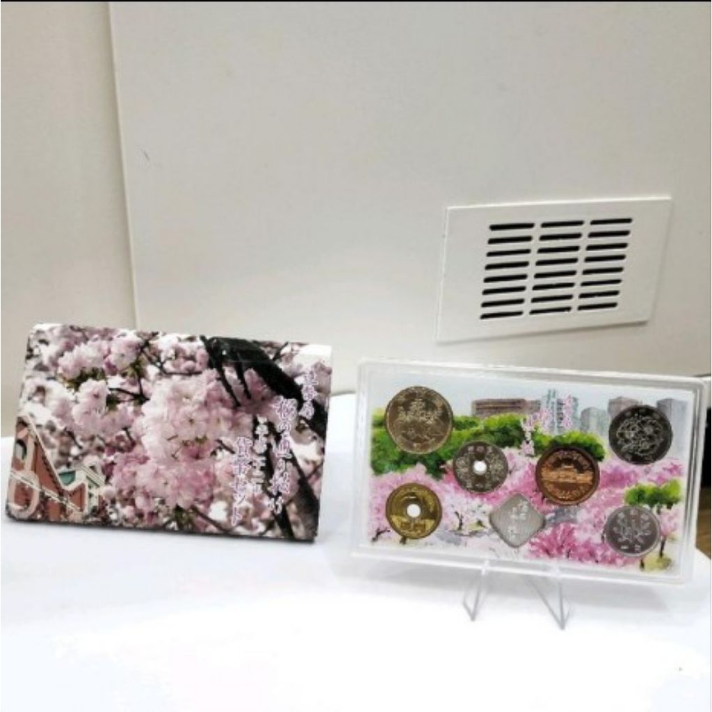 Koin Set Perak Jepang Seri Cherry Blossom Viewing Miyako Nishiki Kyoto Shio Macan 2010 Japan Mint