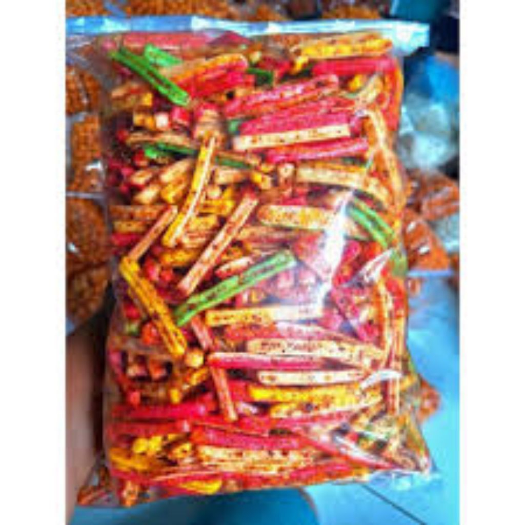 

kerupuk sebring jaat beton Pedas Daun jeruk 500gr (1/2kg)