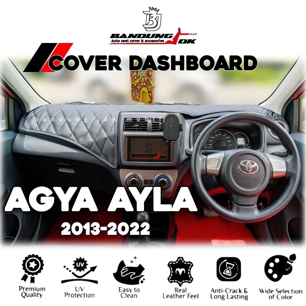 Alas dasbord Mobil Agya Ayla Taplak Dasbord Kulit Sintetis aksesoris mobil Cover dasbord  kulit sint