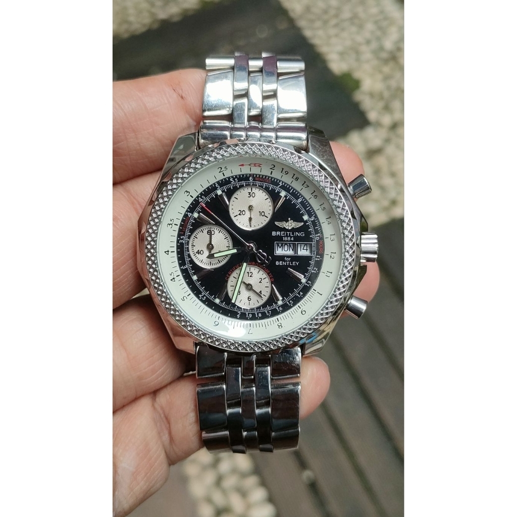 Jam breitling bentley gt racing Automatic full bawaan Big size