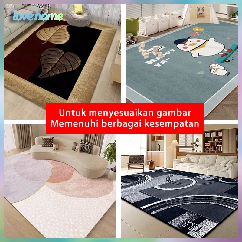 Nordic tea meja kamar tidur karpet tempat tidur karpet penuh kamar dapat disesuaikanLight mewah prem