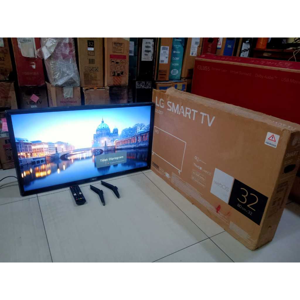 [+free palet kayu] SECOND TV LED LG 32 INCH SMART TV DIGITAL YOUTUBE NETFLIX KONDISI SEGEL 5473F