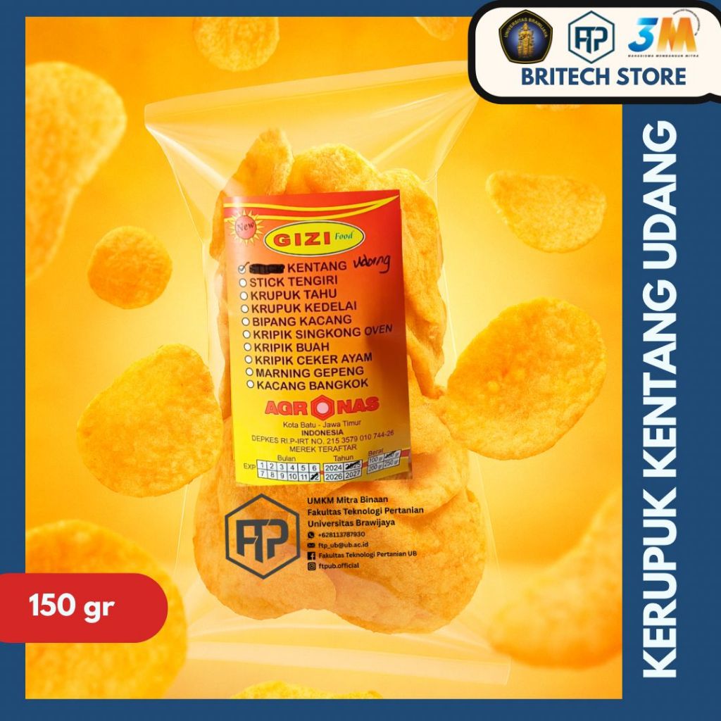 

Kerupuk Kentang Udang 150gr Agronas Gizifood