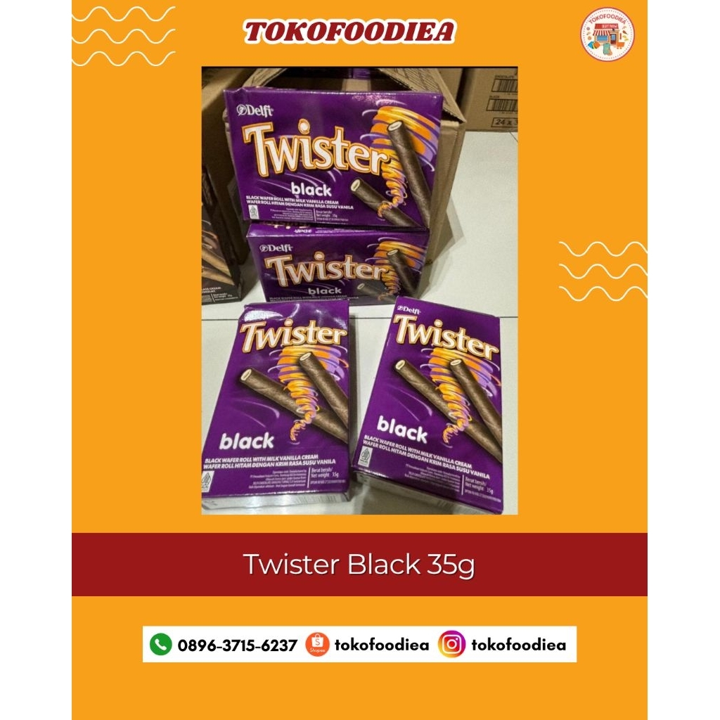 

Twister Cokelat Black Vanila Milk 35gr Twister By Delfi | Tokofoodiea