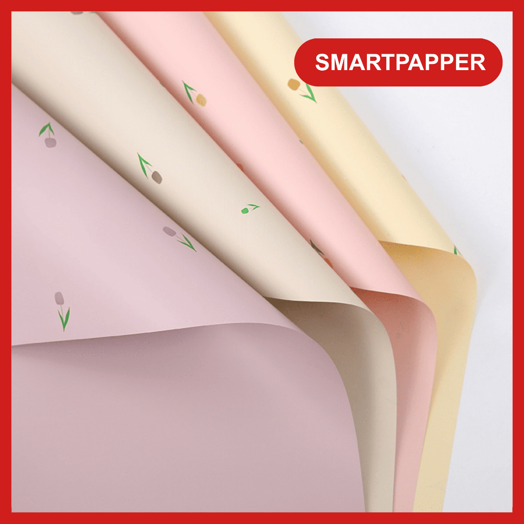 

20 LEMBAR Kertas Buket Bunga Plastik Flower Wrapping Tulip Cellophane Waterproof KB113