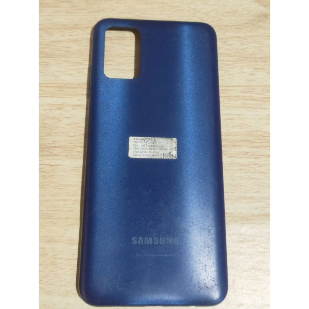 bekdor tutup belakang +fingerprint Samsung A03S original copotan asli biru