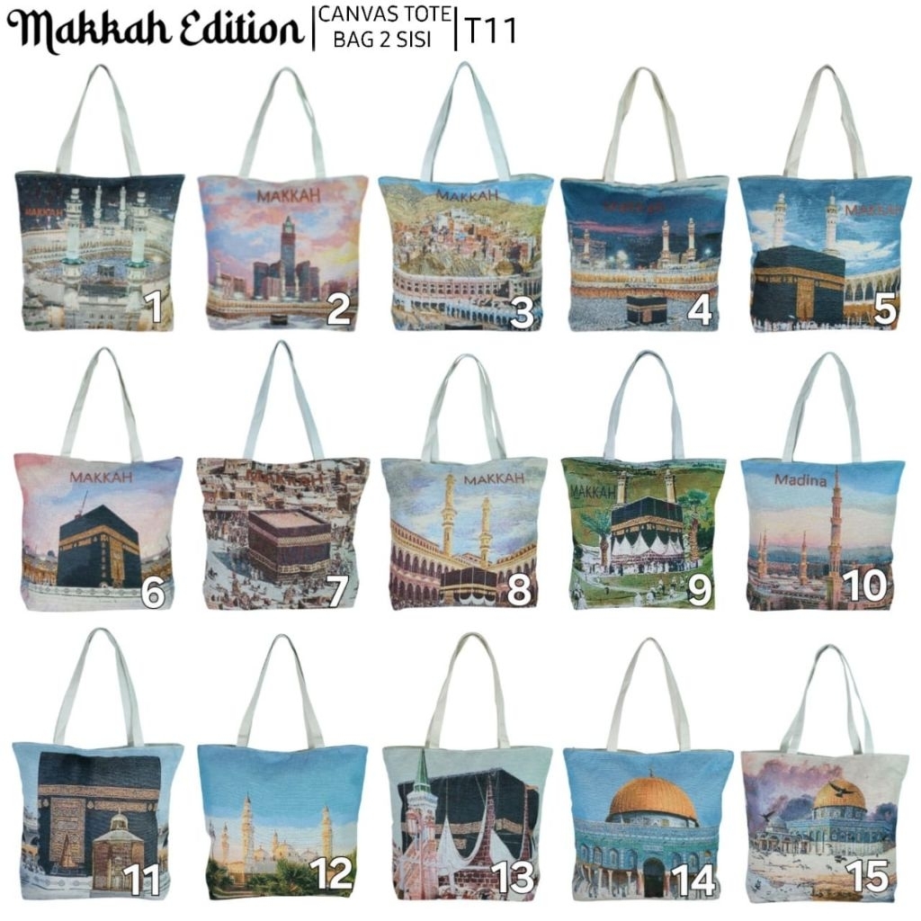 Kanvas Mekah Madinah Tas Oleh Oleh Haji & Umroh Random Color
