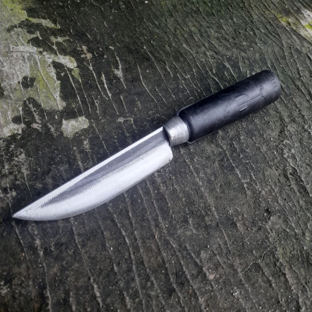 Pisau baja ukuran pendek ,pisau seset kulit tajam siap pakai