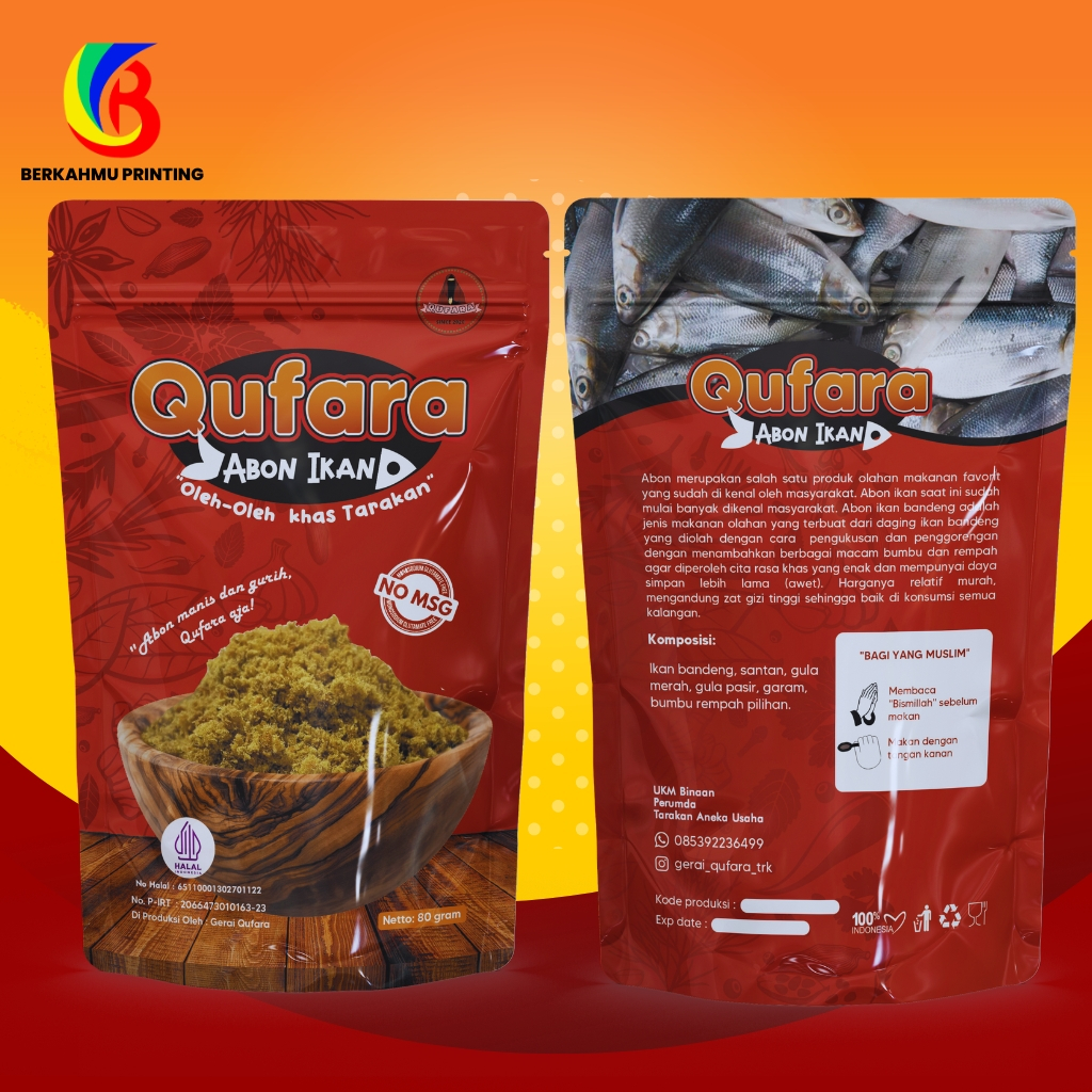 sampel Kemasan Standing Pouch Custom Full Printing