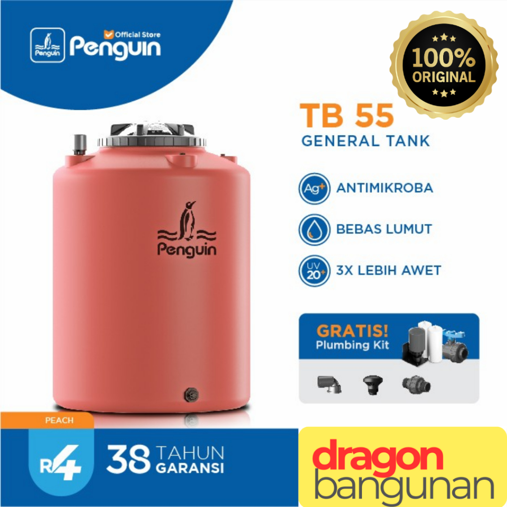 Penguin TB 55 Peach / Toren Penguin 500 Liter / Tangki Air Penguin 500 Liter