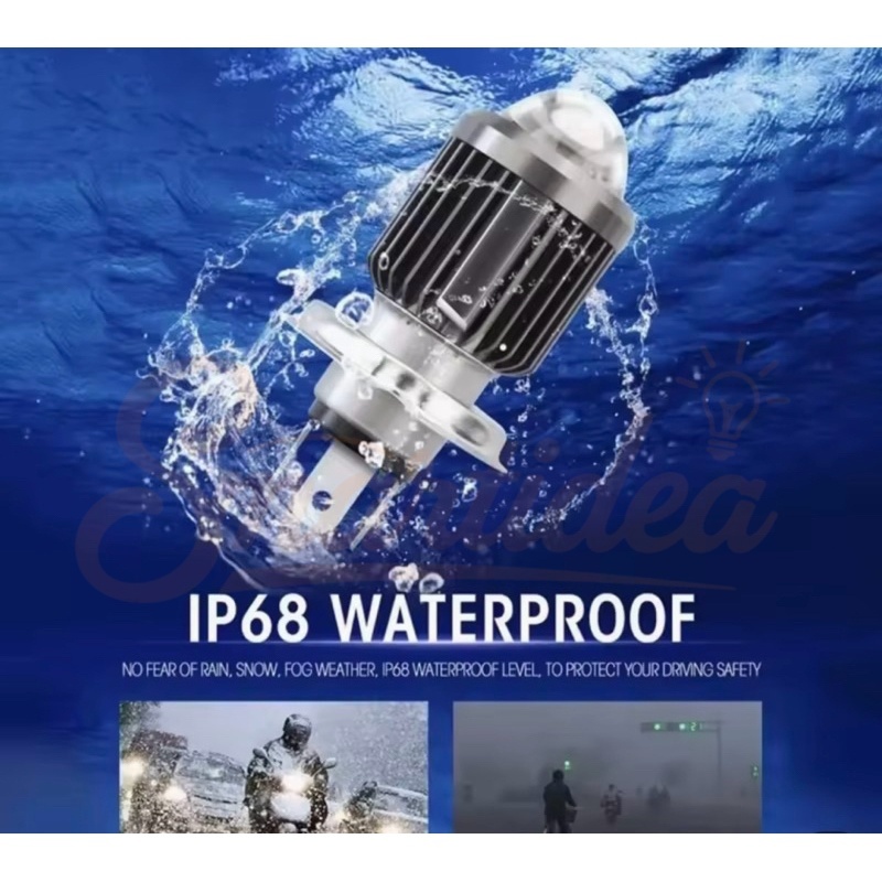 BESTPROMO Motor Mobil H4 Laser Lampu LED Utama Laser D2 2 Warna Putih Kuning AC DC / H4 Laser