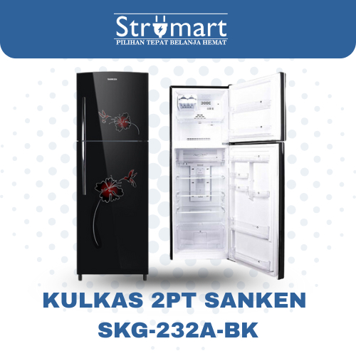 KULKAS 2 PINTU SANKEN KULKAS SANKEN  PSKG-232A-BKT GARANSI RESMI