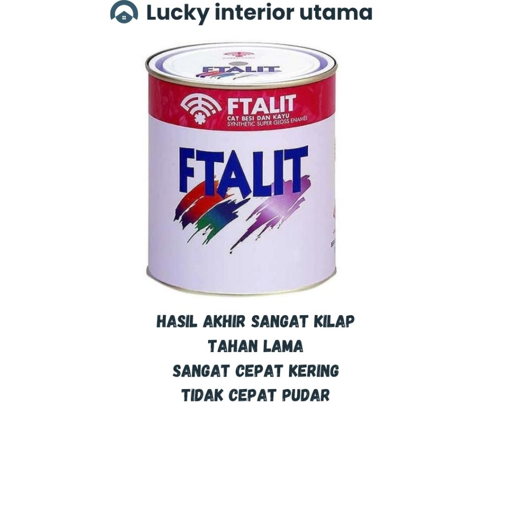 FTALIT CAT KAYU DAN BESI 1KG WARNA DOFF HITAM & PUTIH