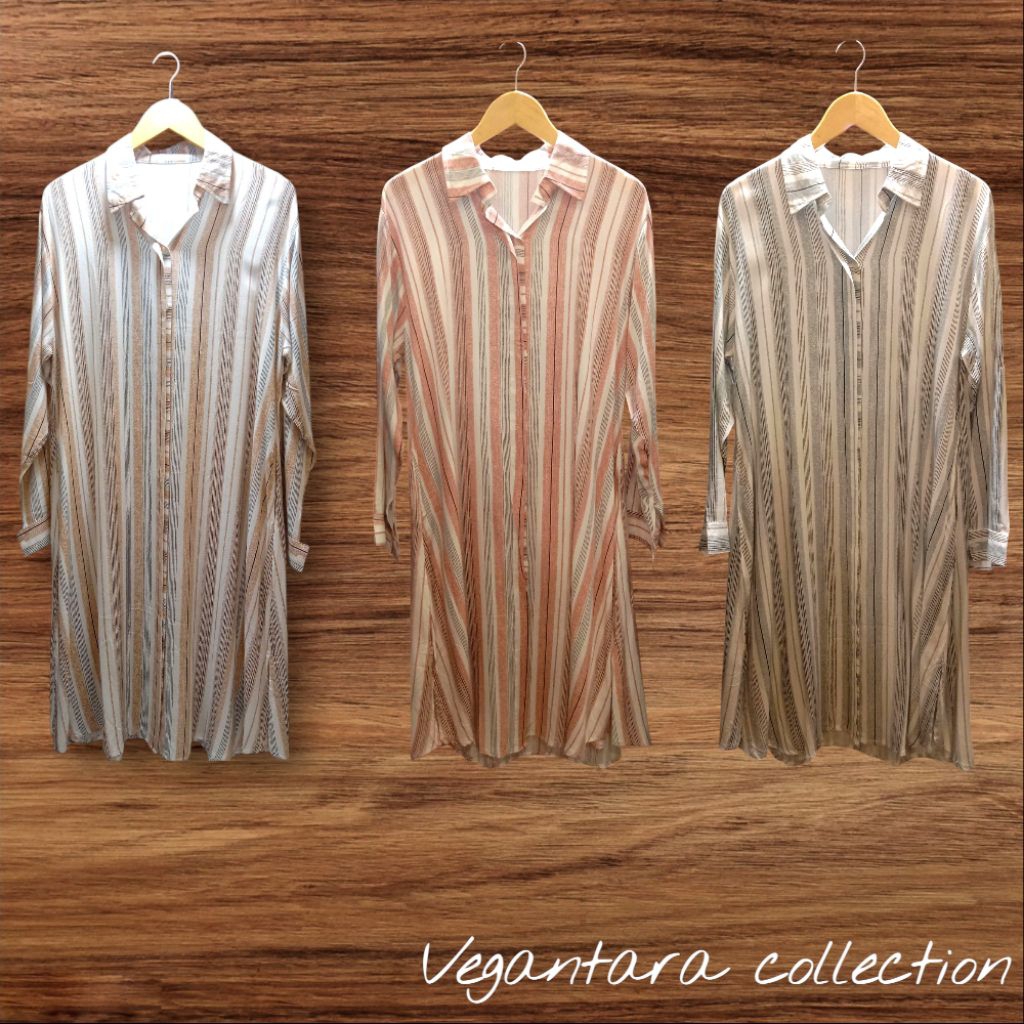 Tunic bahan rayon diamond motif salur