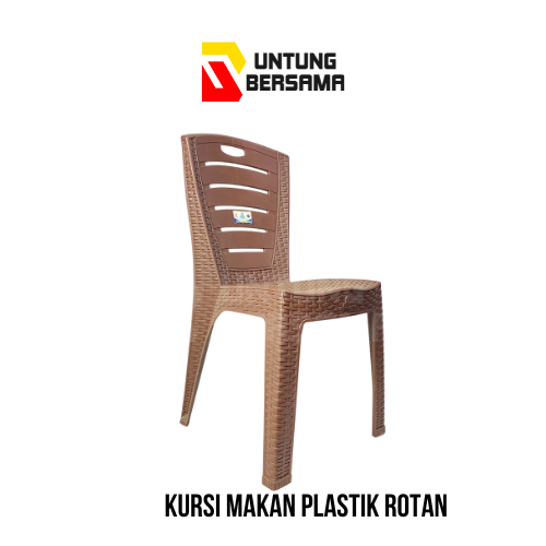 KURSI MAKAN PLASTIK ROTAN OLYMPLAST / KURSI TAMAN PLASTIK