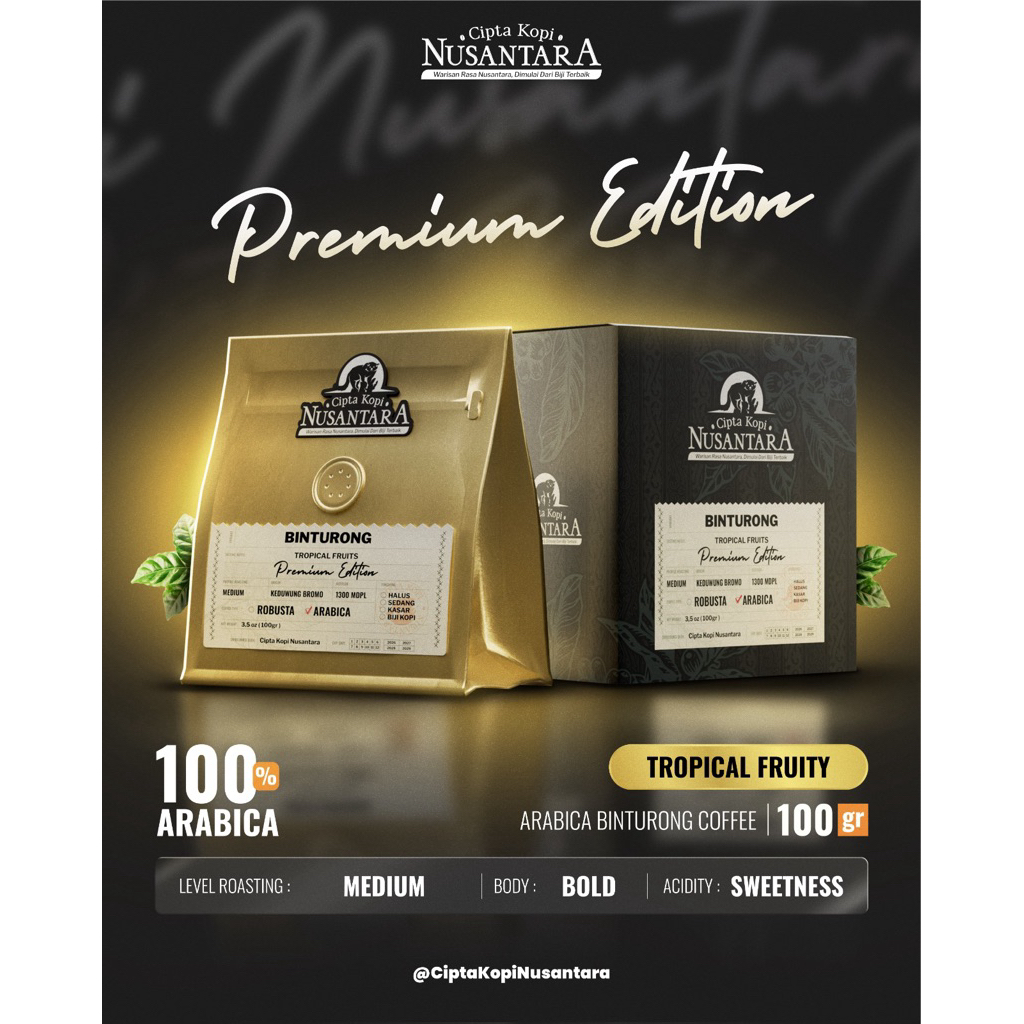 

Kopi Arabica Binturong 100gram (Limited) | Premium Coffee