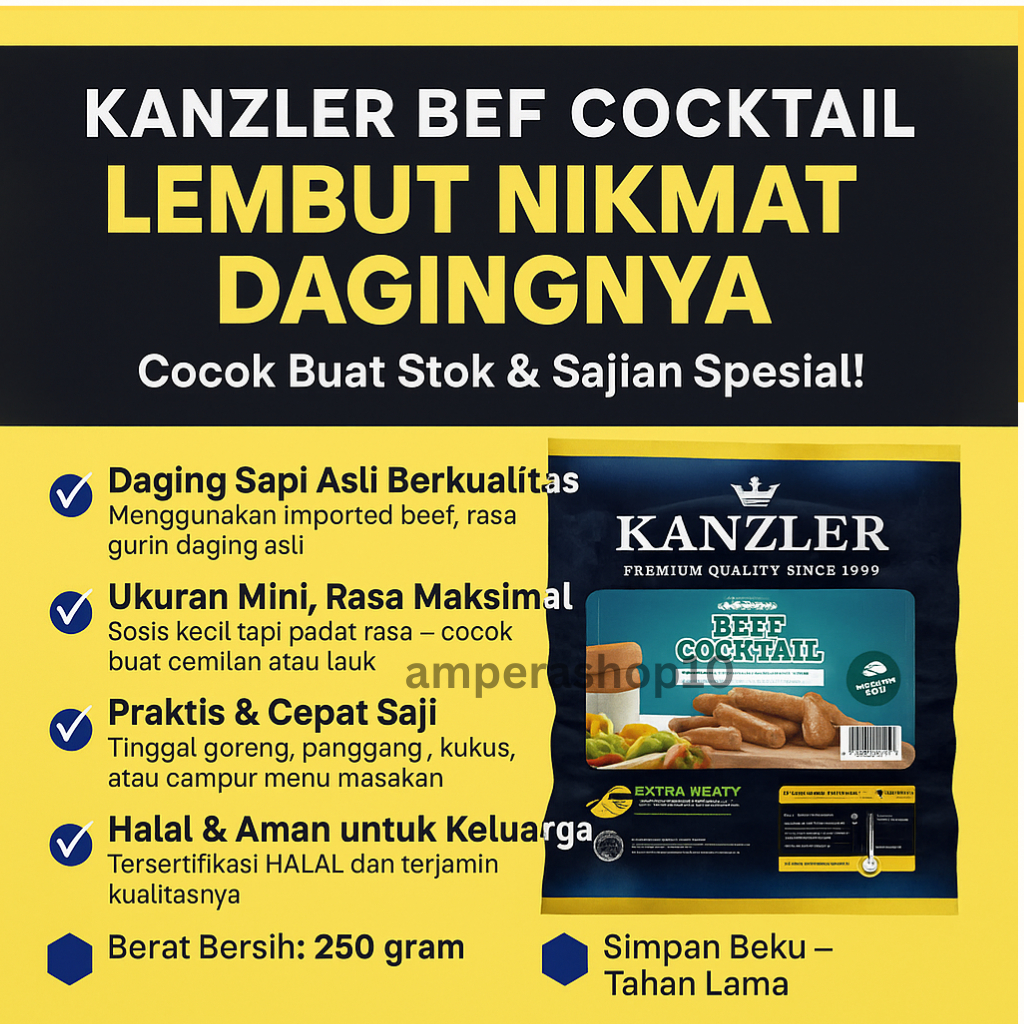 

SOSIS KANZLER FROZEN FOOD 250gr COCKTAIL