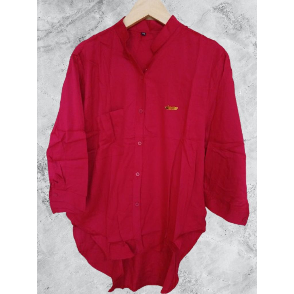 Kemeja Merah Putih/Kemeja Kemerdekaan/Kemeja Agustusan/Kemeja Rayon Twill