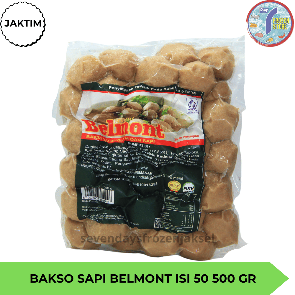 Bakso Sapi Belmont Isi 50 Kemasan 500 Gr
