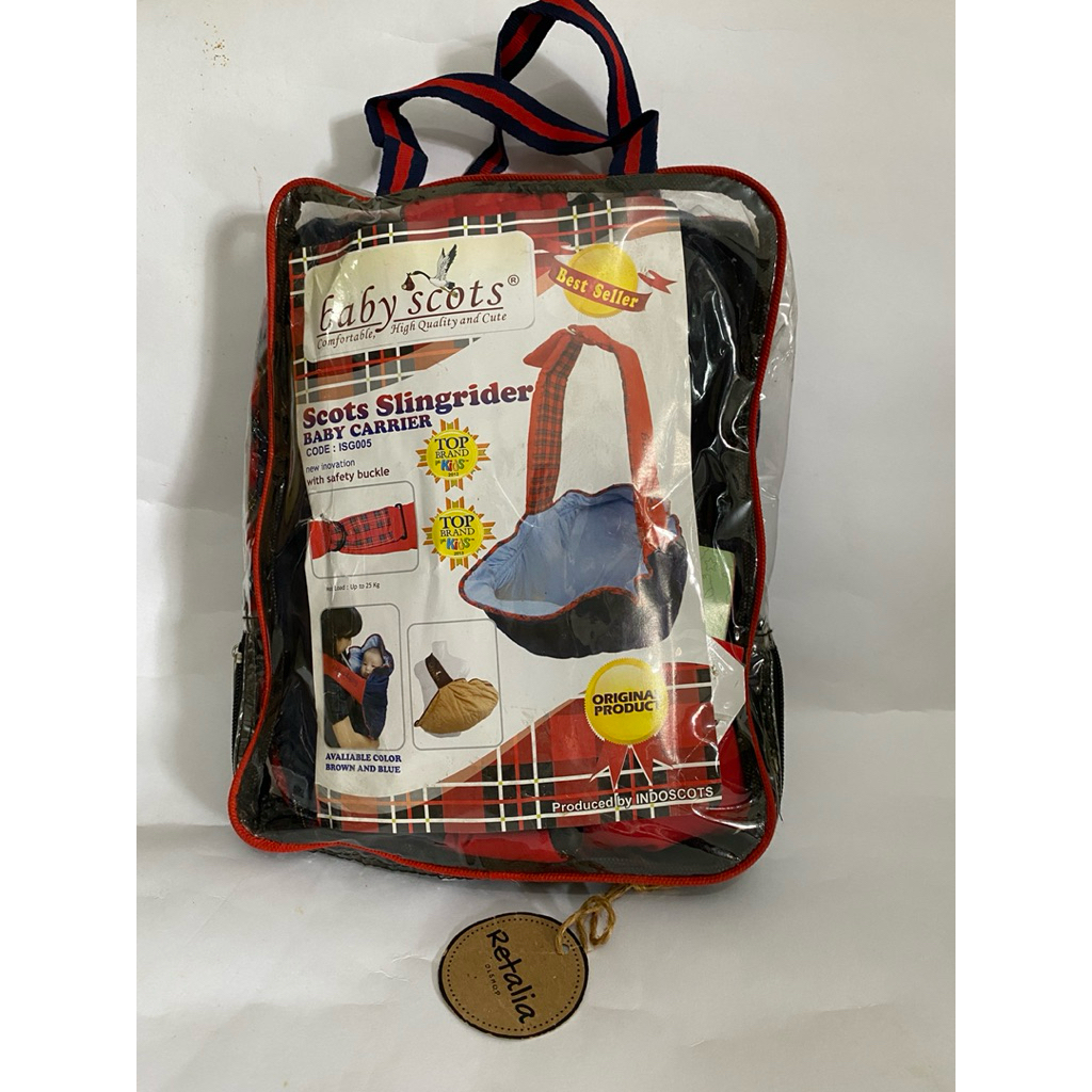 Baby Scots Slingrider Baby Carrier / Gendongan Bayi Baby Scots