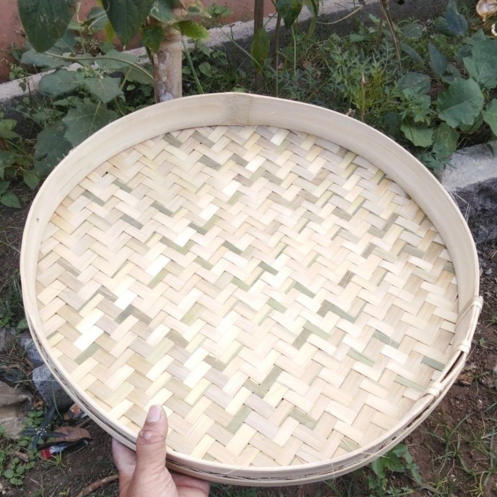 tampah bambu 50cm/tampah naturan /tampah bambu putih/tampah tumpeng