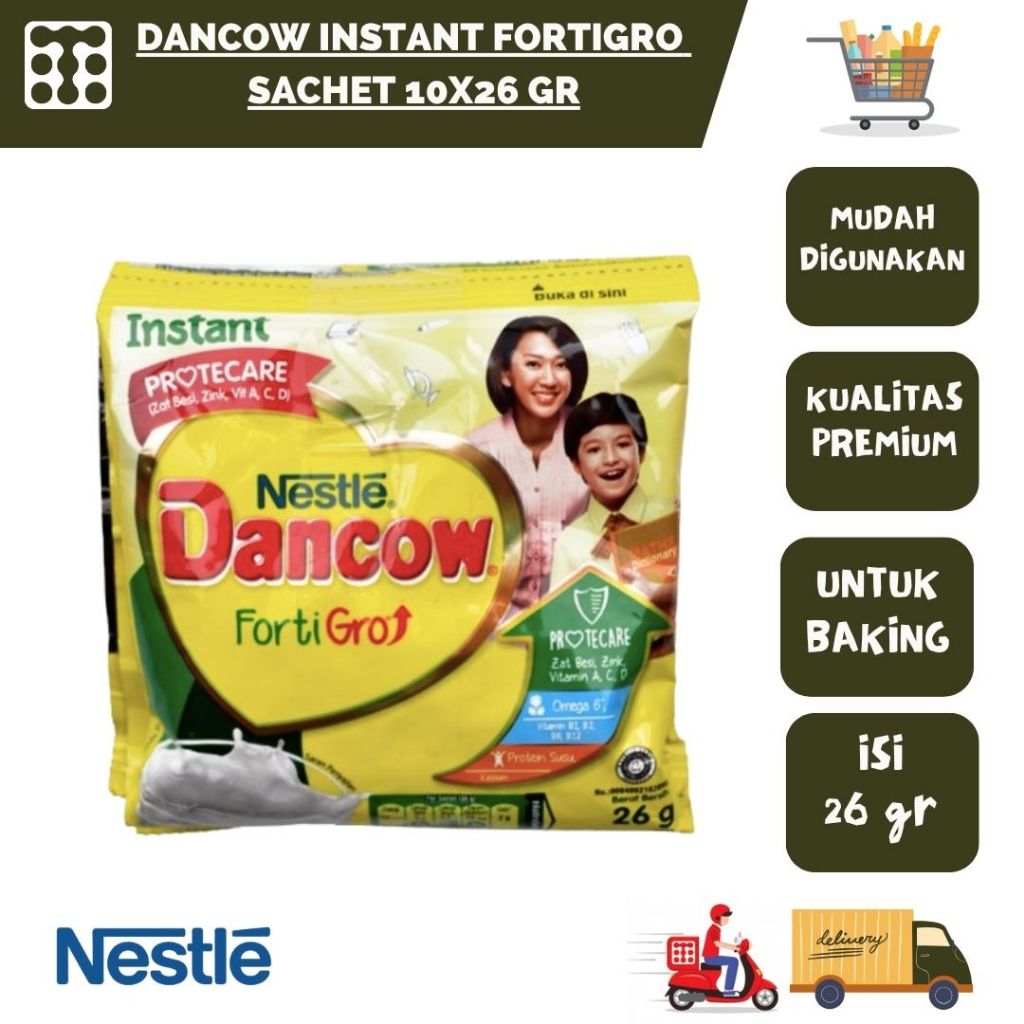 

DANCOW INSTANT FORTIGRO SACHET 10X26 GR / SUSU BUBUK