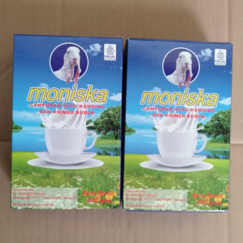 

Susu Kambing MONISKA (Campuran Susu Kambing & Krimer Bubuk) 200gr - Terdaftar BPOM & HALAL Indonesia