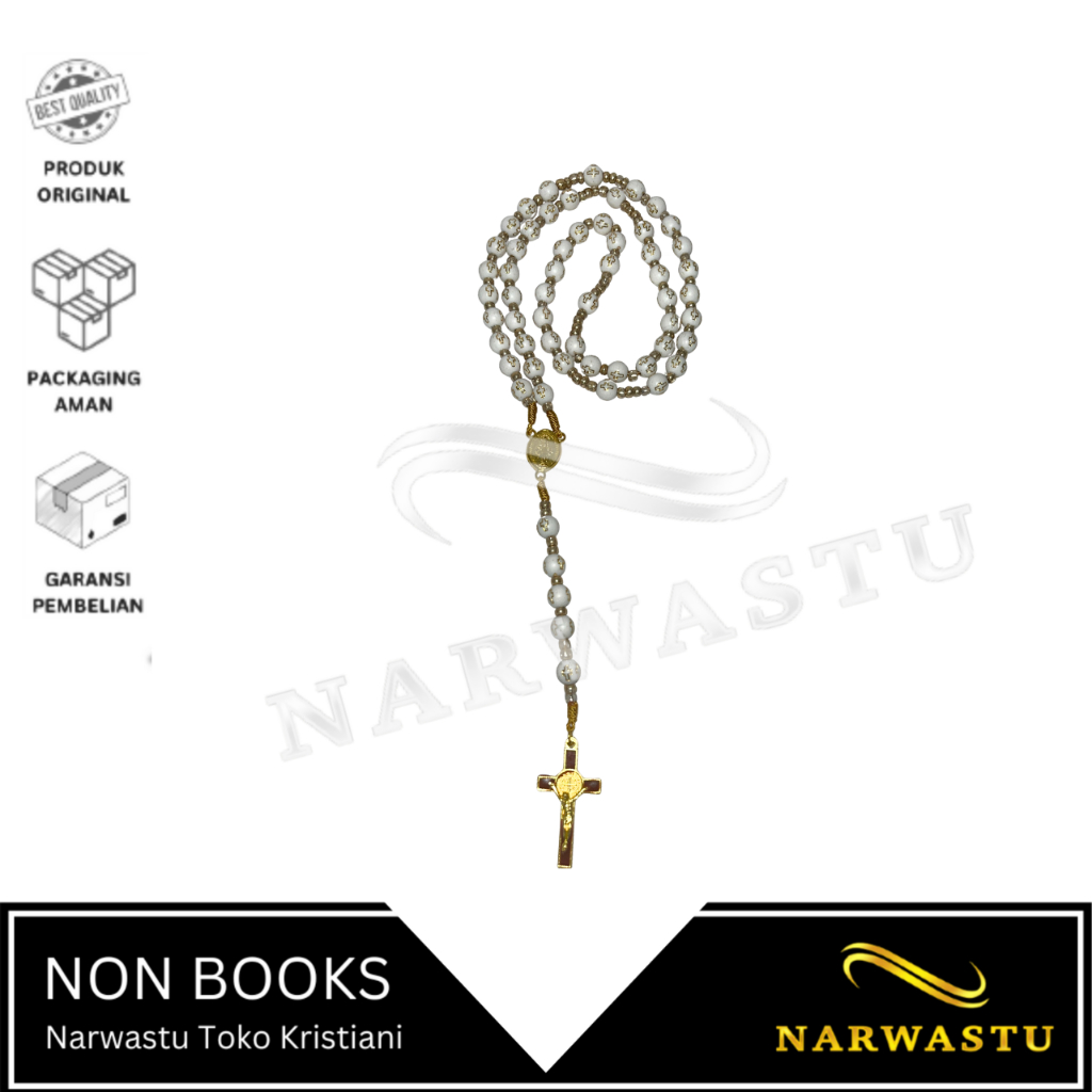 NARWASTU - Rosario Bola Gold Salib Maria - VLT095