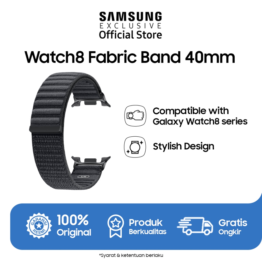 Samsung Galaxy Watch8 Fabric Band S/M - Black