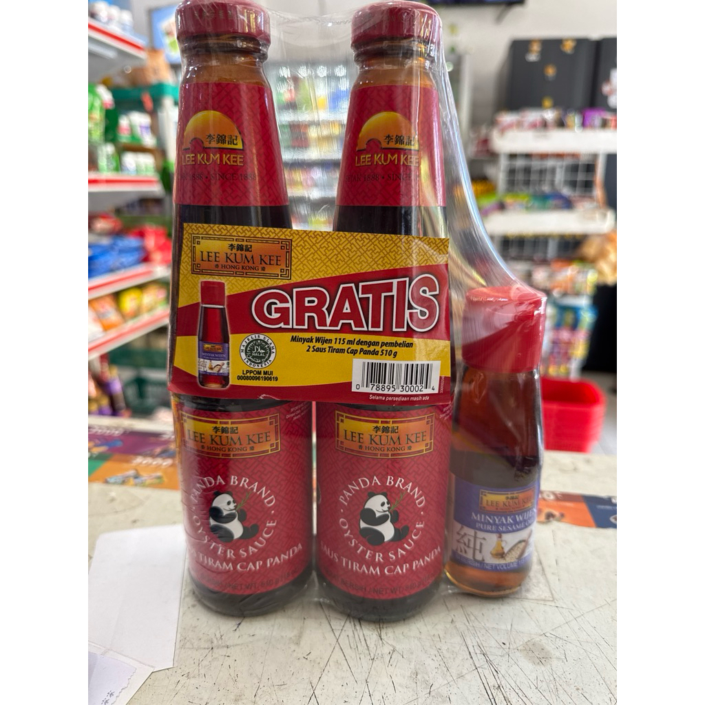 

Beli 2 Lee Kum Kee saus tiram Oyster sauce cap Panda 510 g free minyak wijen 115 ml