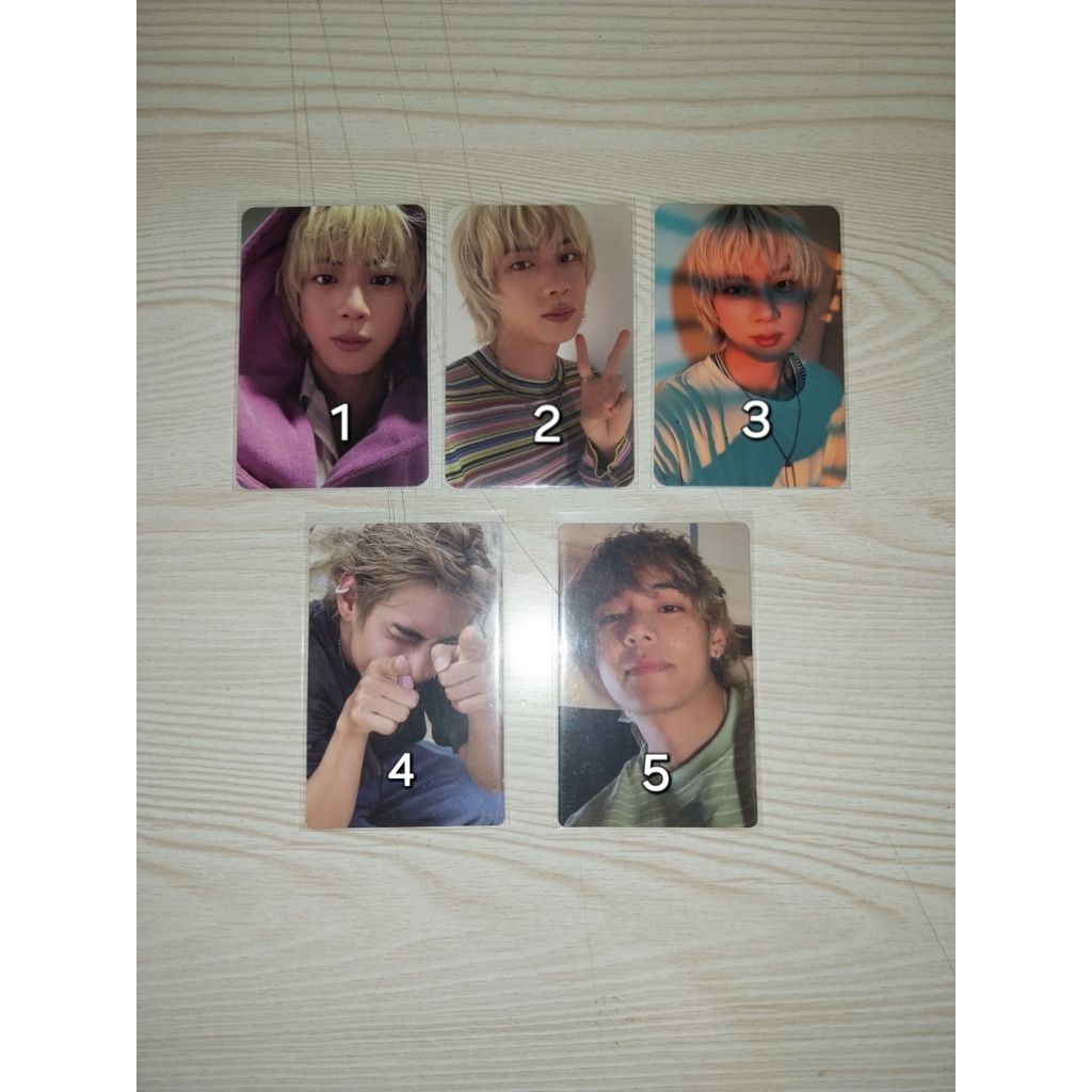 Photocard PC album jin happy taehyung layover