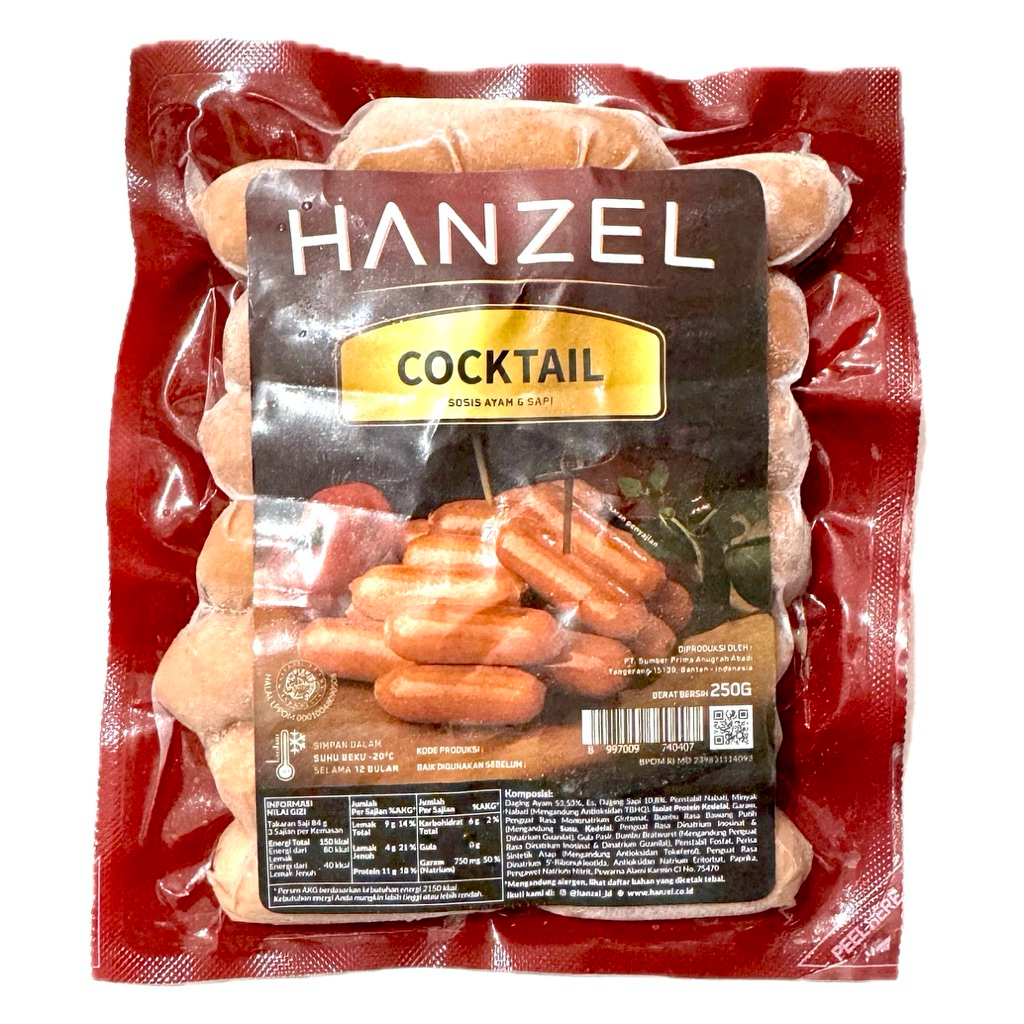 

Hanzel Sosis Sapi Beef Cocktail 250g
