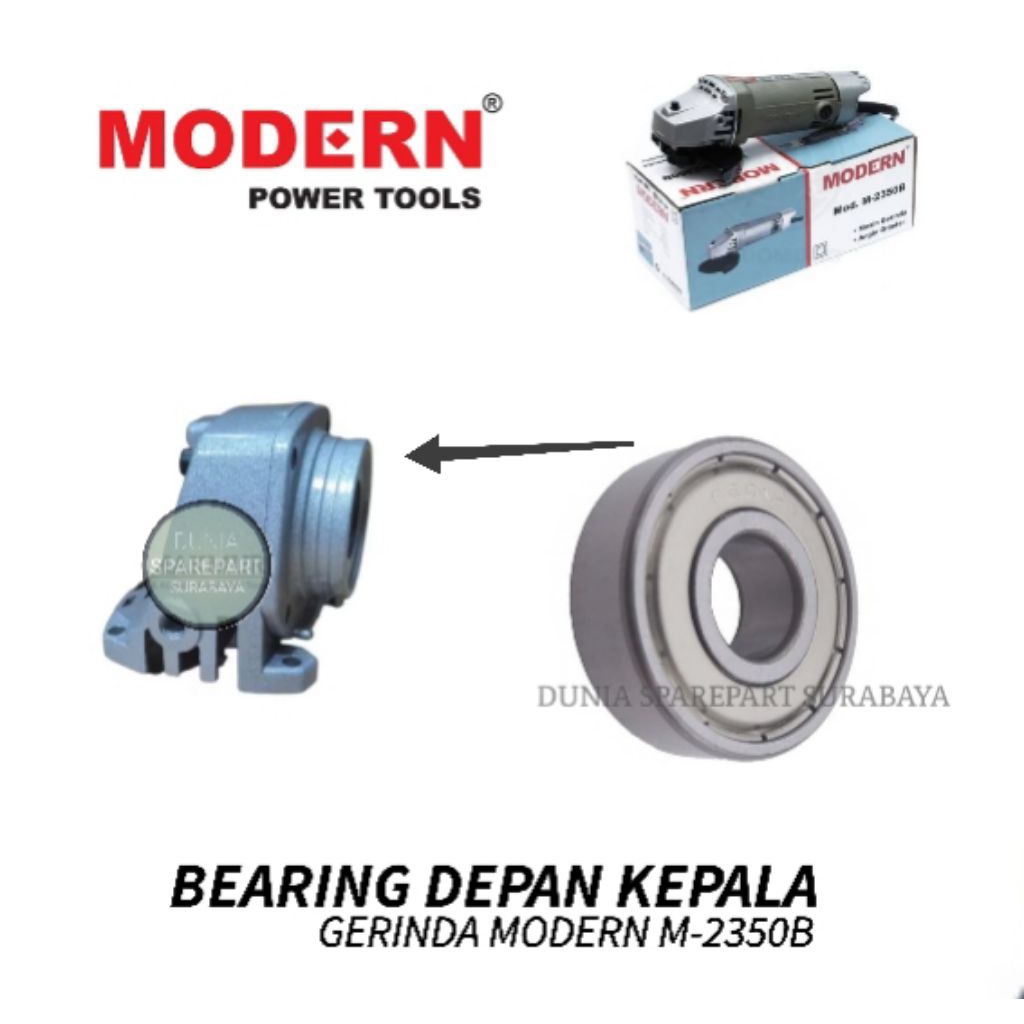 Bearing Laher Klaher Depan Kepala Gerinda MODERN M-2350B Di Bagian Depan Kepala Mesin Gurinda M2350B