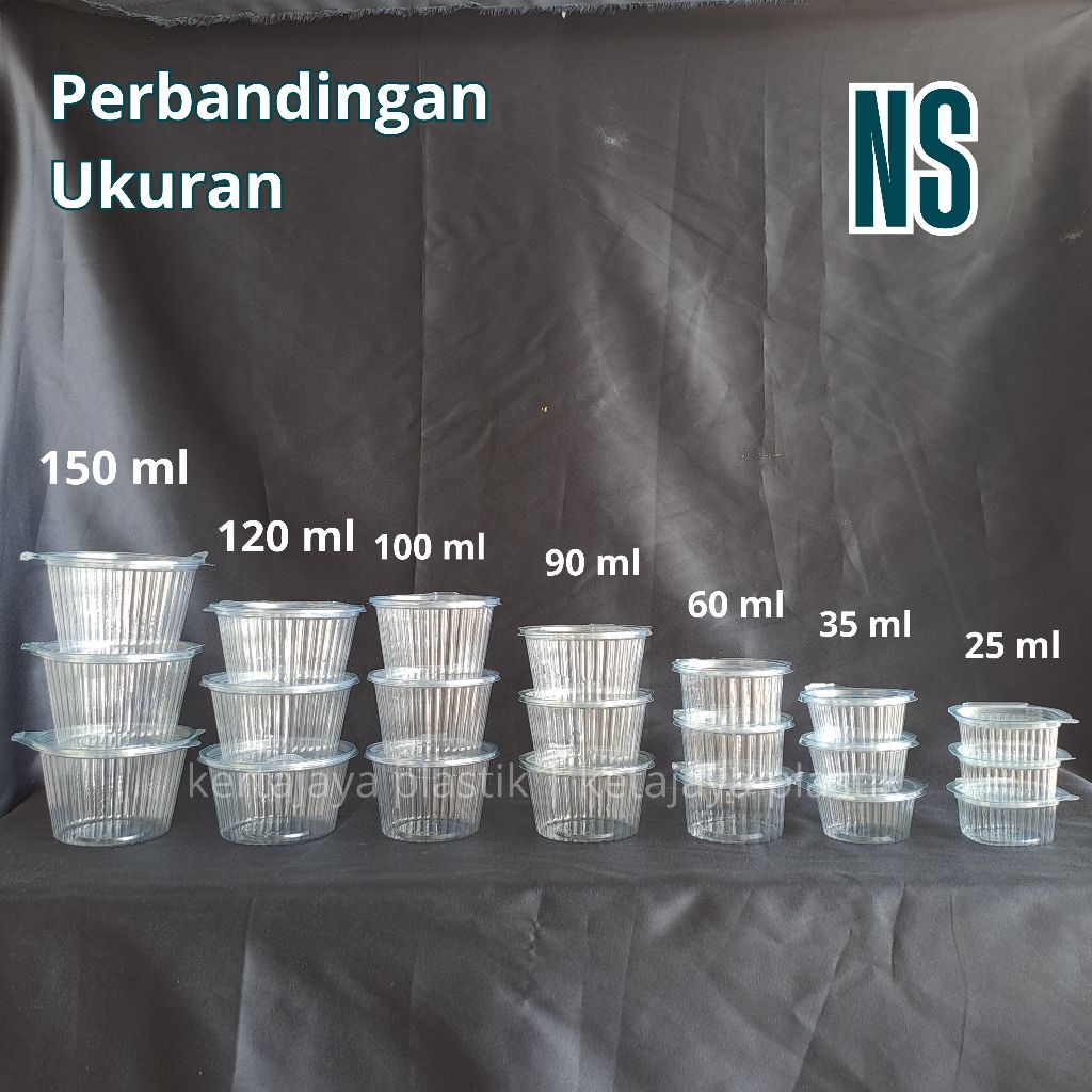 (1 SLOP) CUP NS 25 ML | NS 35 ML | NS 60 ML | NS 70 ML | NS 90 ML | NS 100 ML | NS 120 ML | NS 150 M