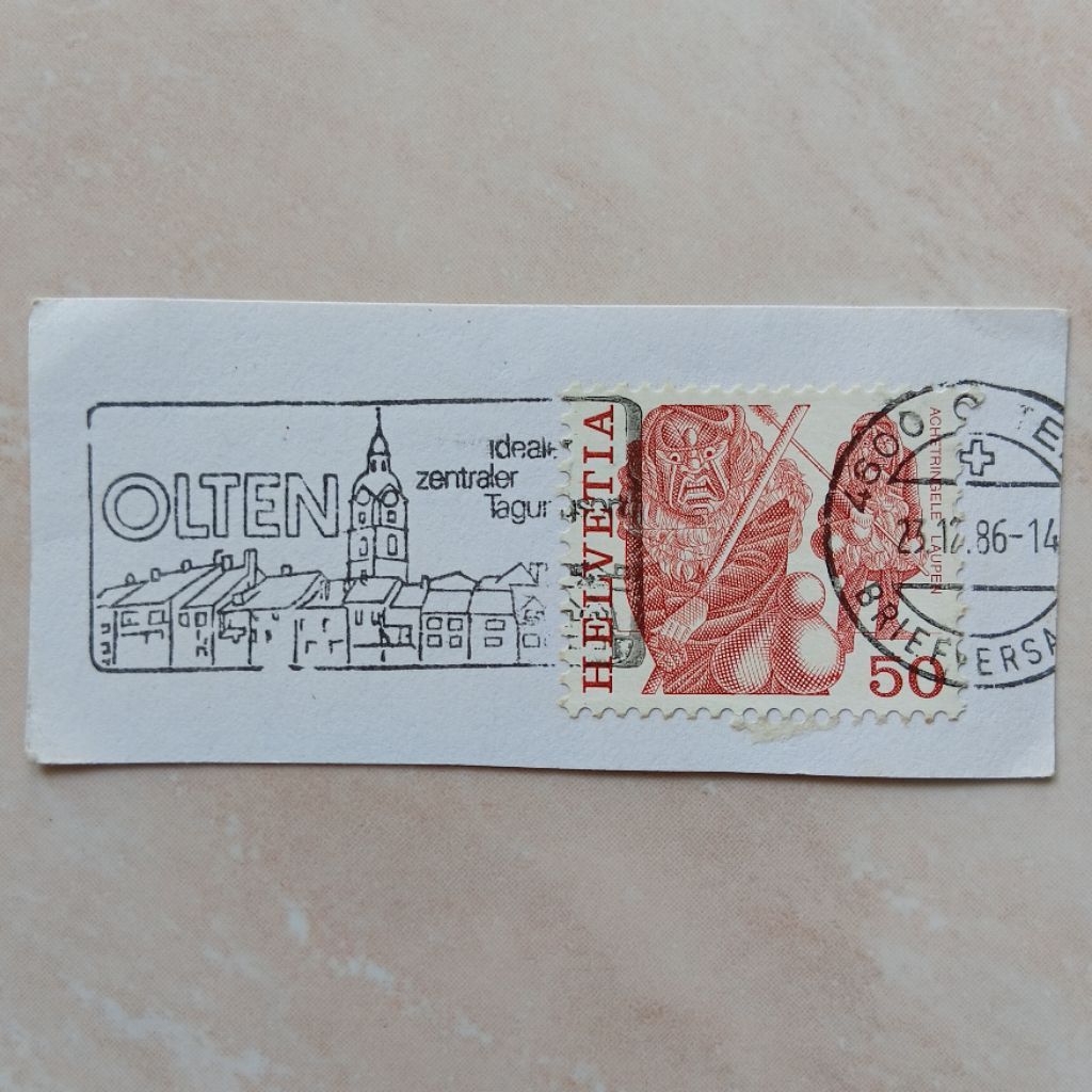 

Perangko Prangko Kuno Jadul Swiss Helvetia1984 Cap Bagus OLTEN - YN2611