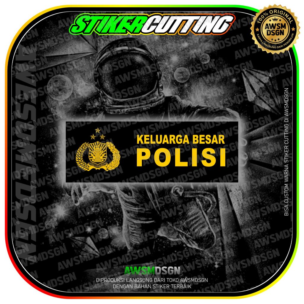 

sticker print cut buku keluarga besar polisi