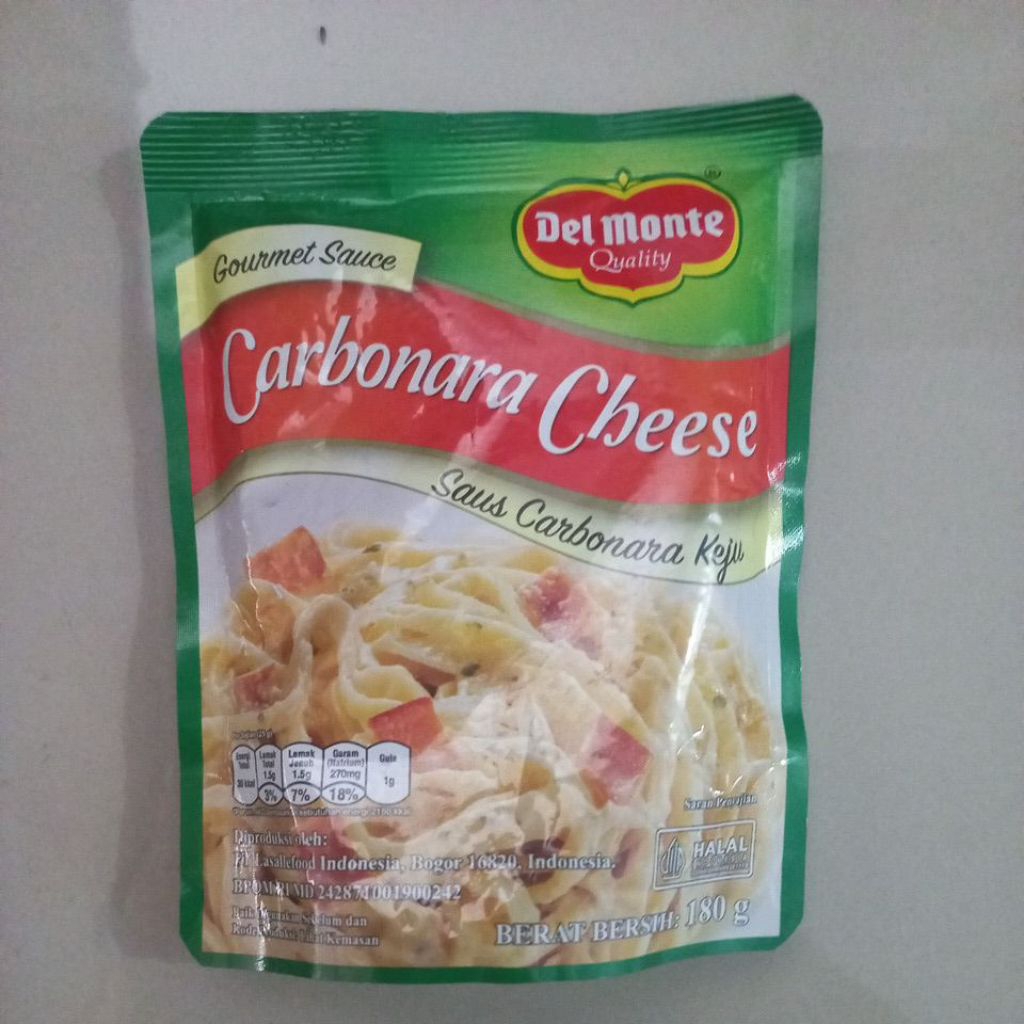

Del Monte Saus Carbonara Cheese 180g
