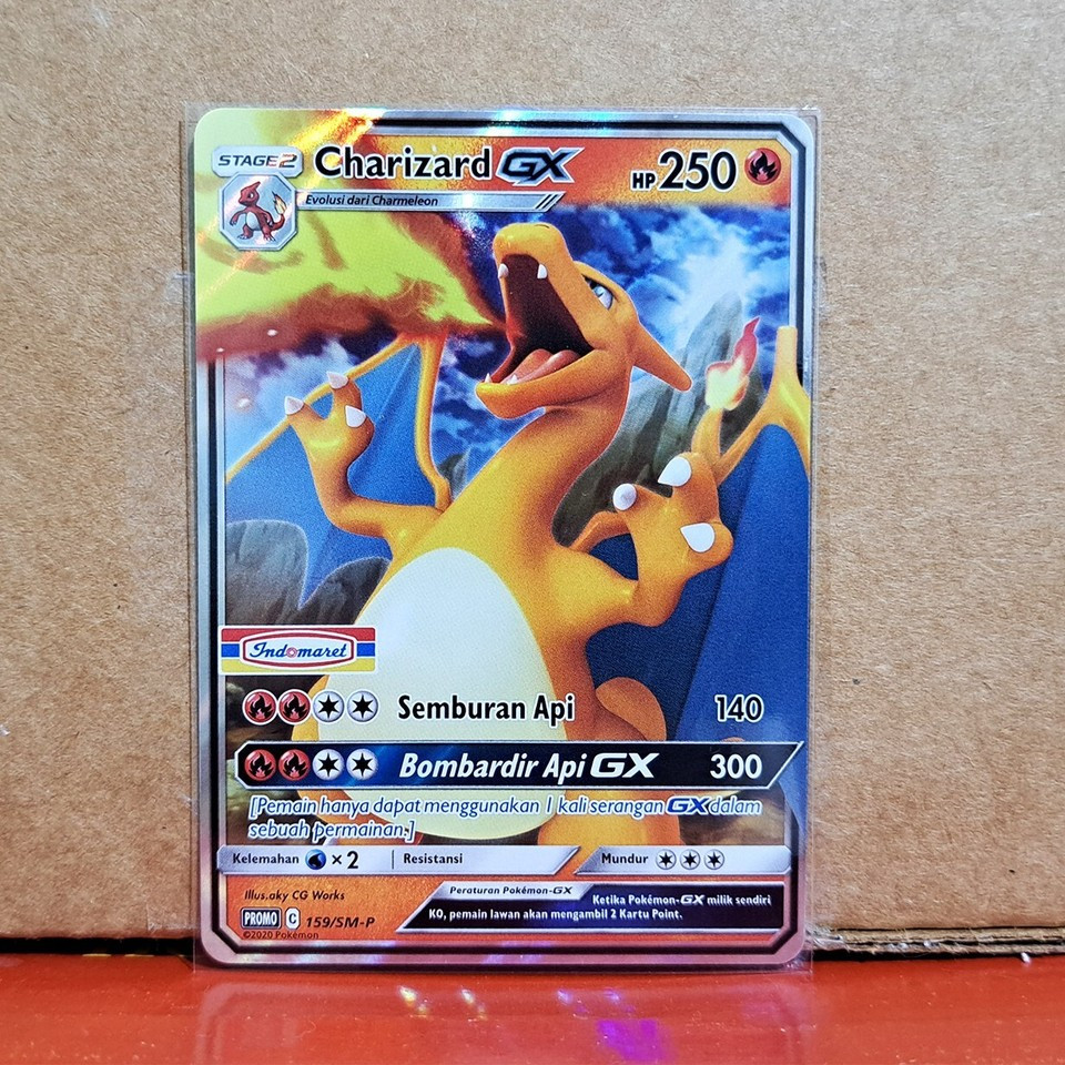 Charizard GX 159/SM-P Exclusive Indomaret Promo Foil Pokemon TCG Card Indonesia