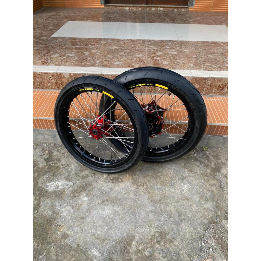 Roda Semi Cacing CRF Velg Custome Takasago Excel Asia Ring 17 Ban Primax Baru Ring 17