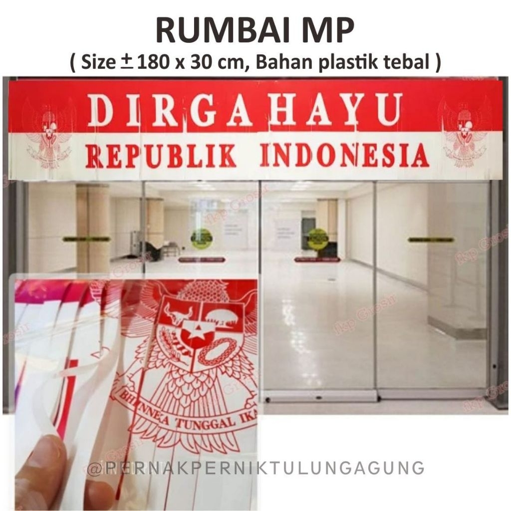 Rumbai Merah Putih Dirgahayu RI/Dekorasi Rumbai Merah Putih