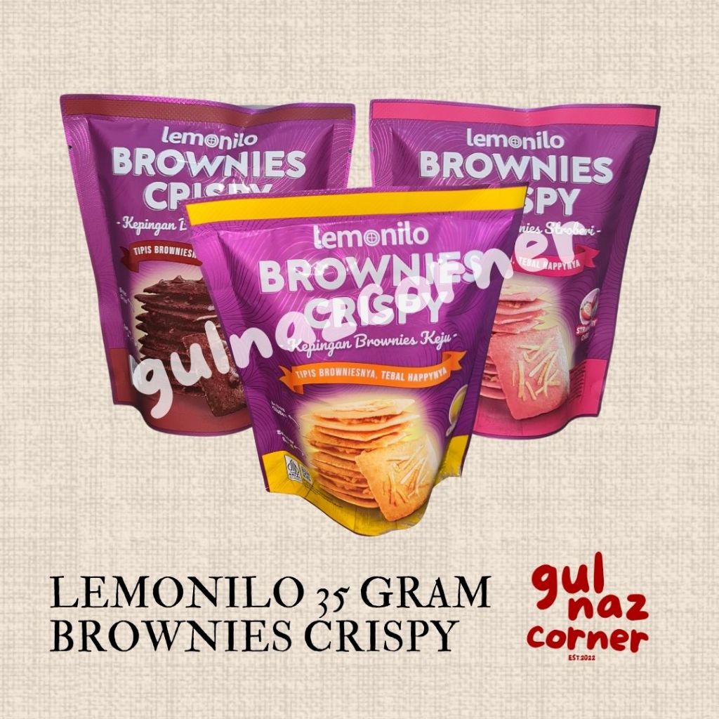 

[FREE BUBBLE WRAP] LEMONILO BROWNIES CRISPY 35 GR | CHEESE CHOCO CHIPS STRAWBERRY CHEESE