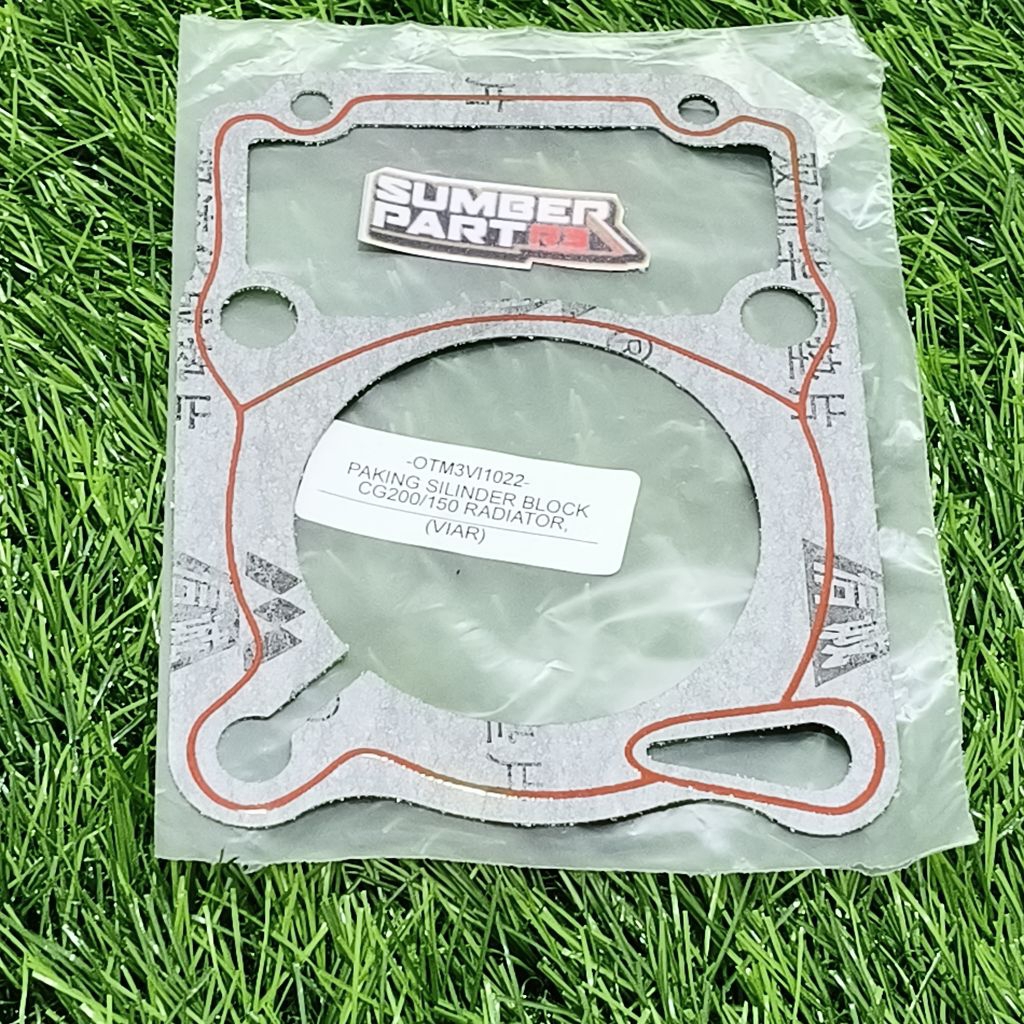 (otm) vi1022 gasket cylinder blok bawah viar radiator 150cc 200cc perpak paking silinder blok boring