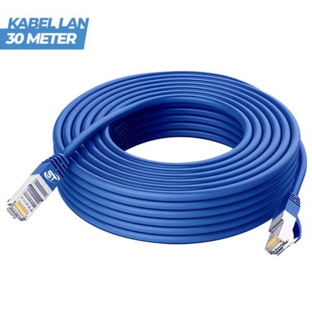 kabel lan 30 meter warna biru