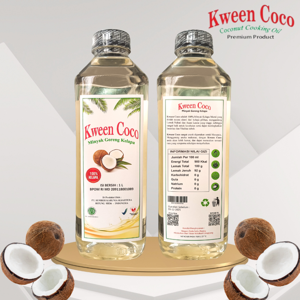 Kween Coco Minyak Goreng Kelapa Coconut Oil 1 Liter