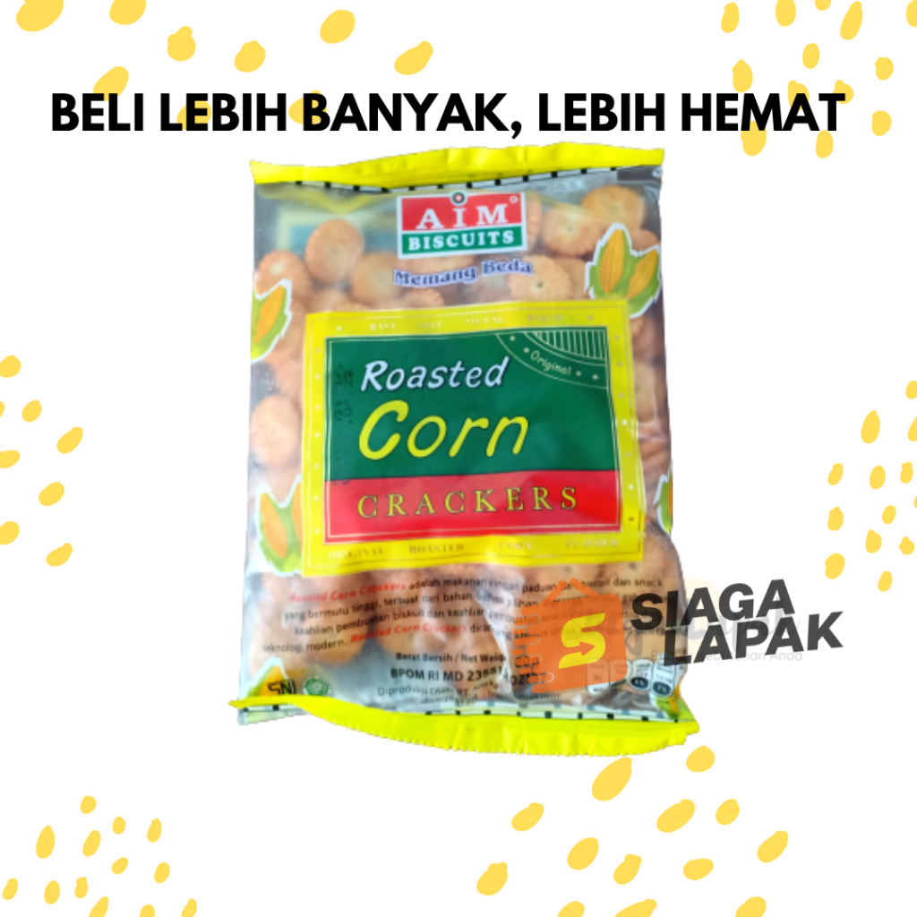 

Roasted Corn Crackers 80gr ECERAN AIM Biskuit Rasa Jagung [BELI BANYAK LEBIH MURAH]