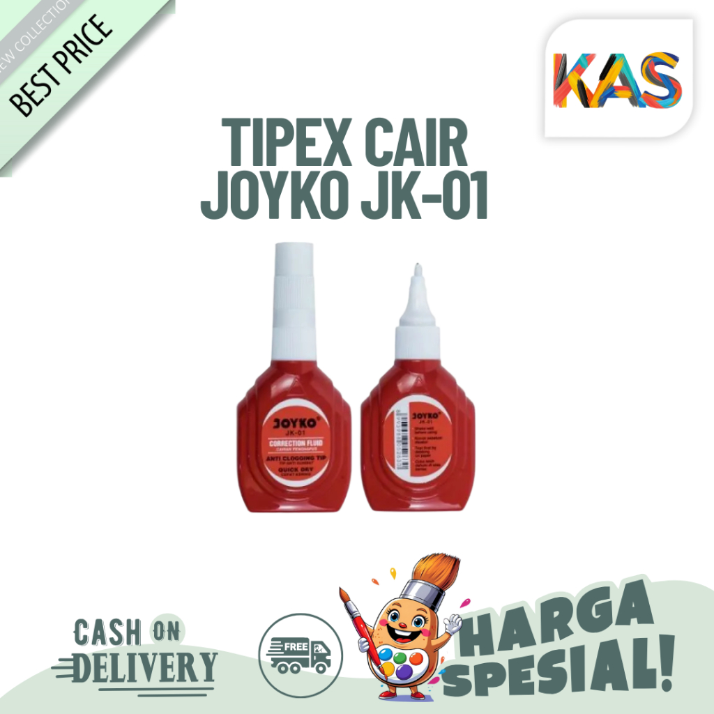 

Tip-X Cair Correction Fluid Joyko Jk-01 Ujung Besi Tipe x tip – Satuan