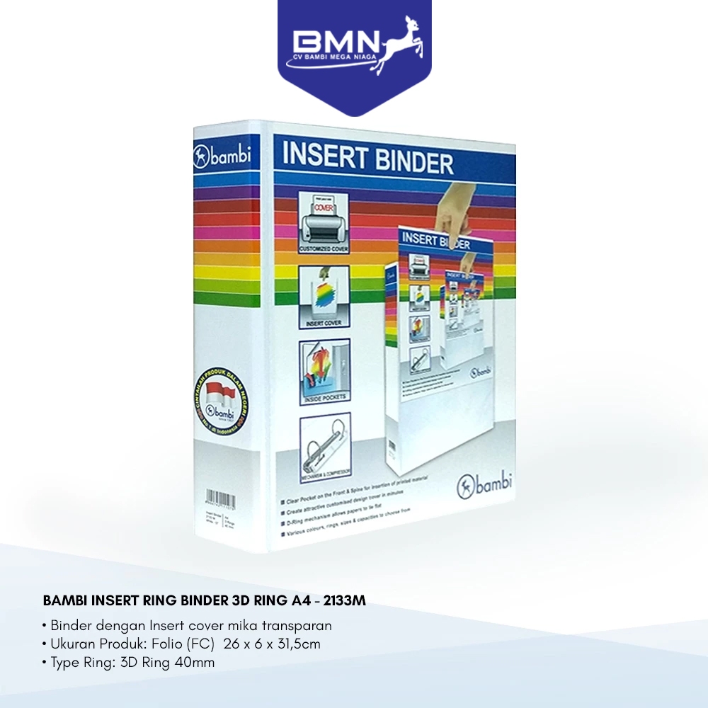 

Bambi Insert Binder A4 3 Ring kode 2133M
