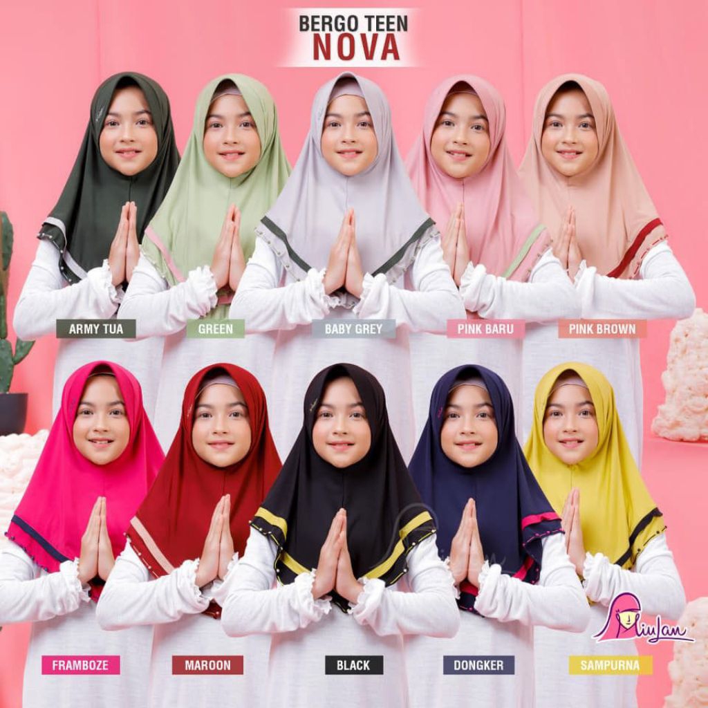 Bergo Teen Nova By Miulan hijab | Bahan Jersey Stella | Gallery fashionku pkl
