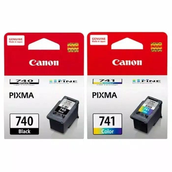Cartridge Tinta Printer Canon pg-740 & cl-741 / Tinta Canon 740+741 Original (1 SET)